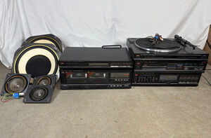 Fisher Studio Standard Stereo Component System Lot Turntable Speakers Untested